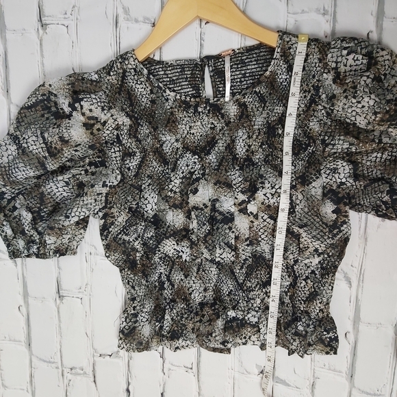 Free People XOXO Snake Print Blouse - Picture 10 of 11